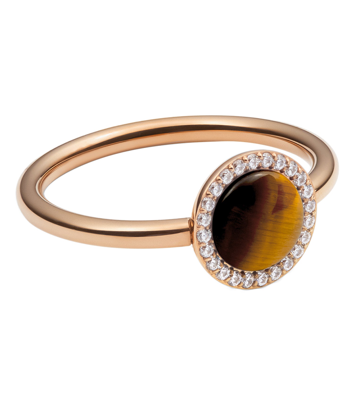 Semi Precious Ring Tiger-E Rose Gold
