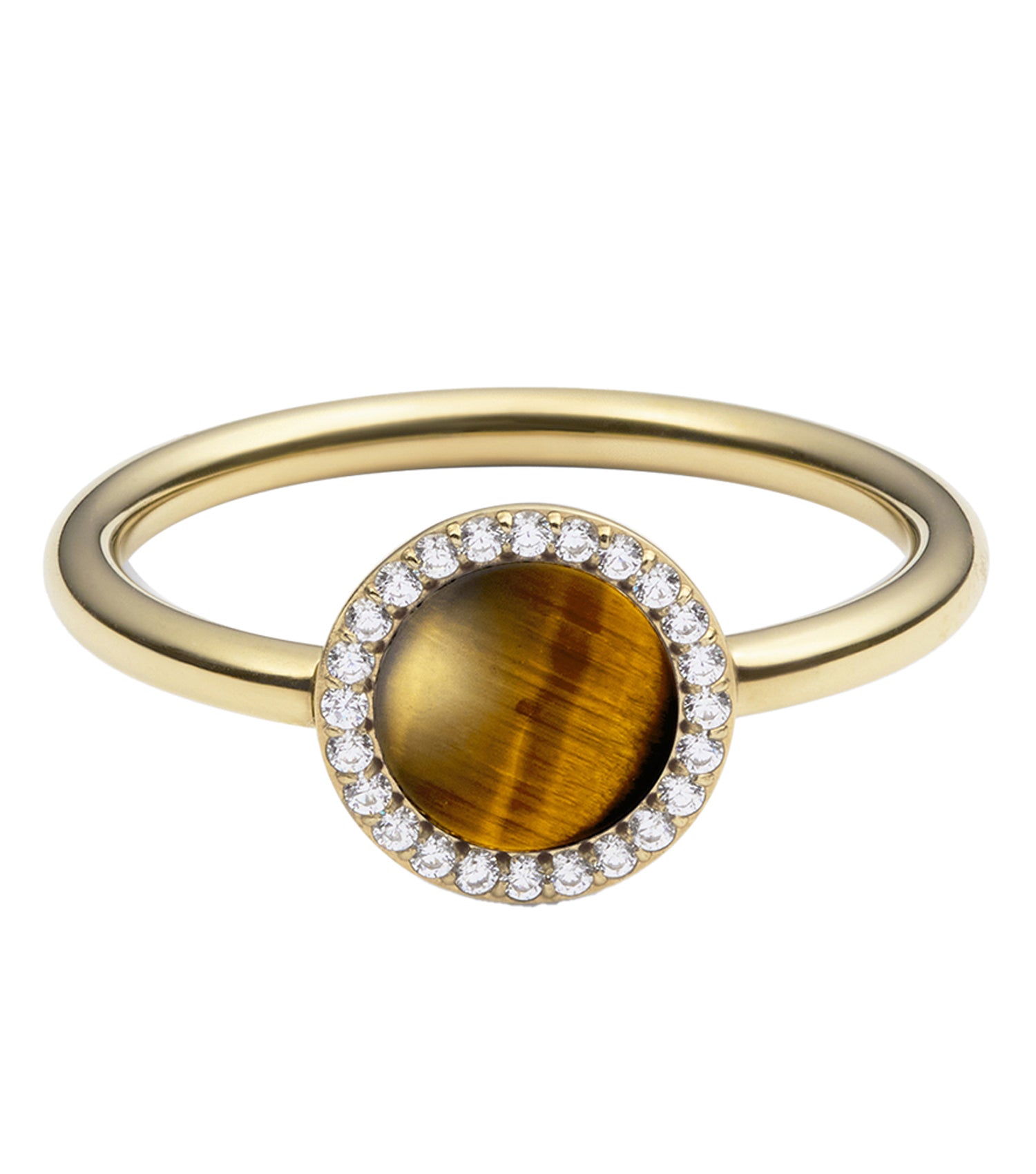 Semi Precious Ring Tiger-E Gold