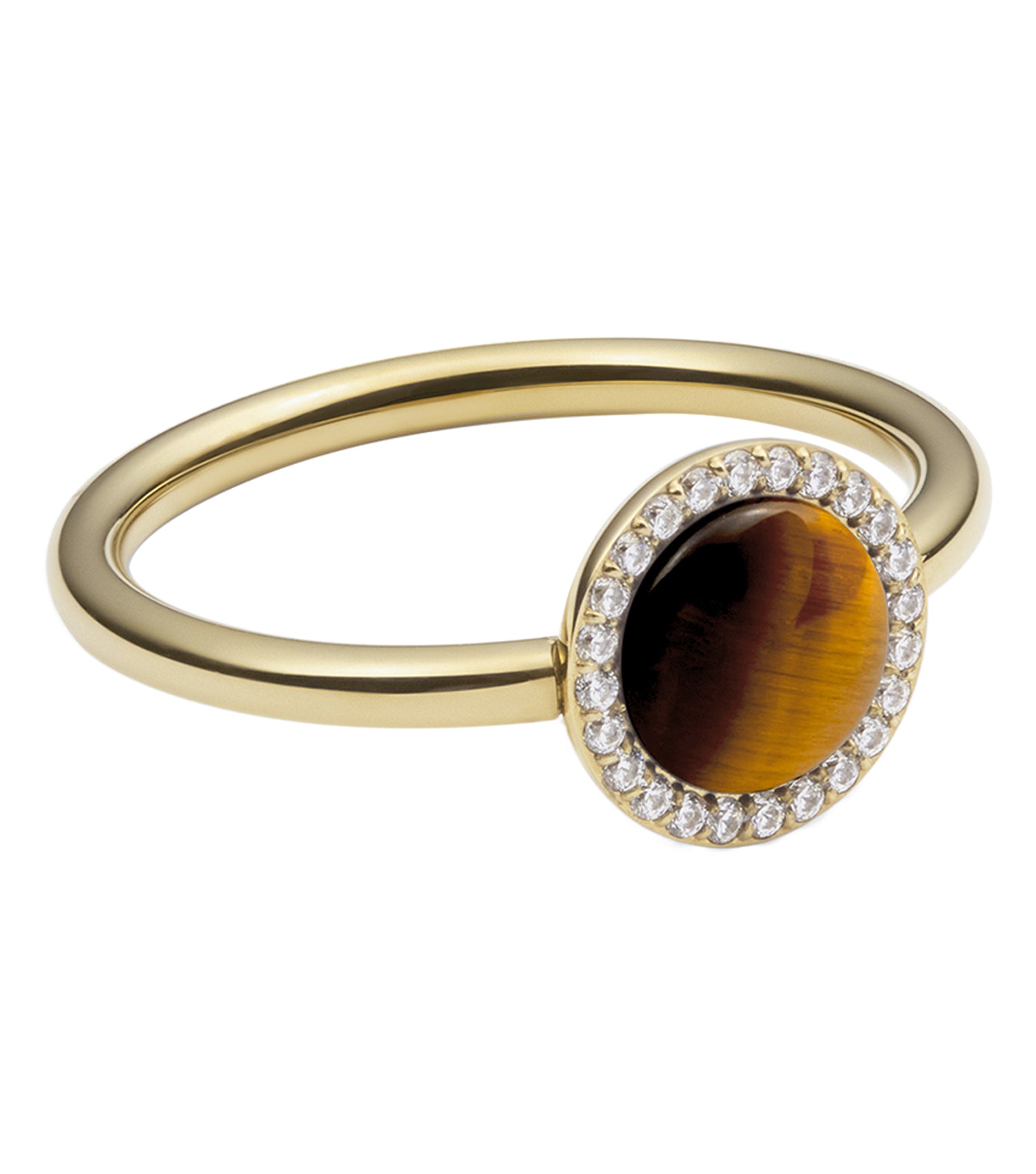 Semi Precious Ring Tiger-E Gold
