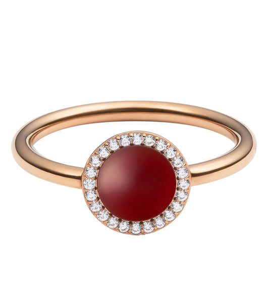 Audrey Ring Red Agathe Rose Gold