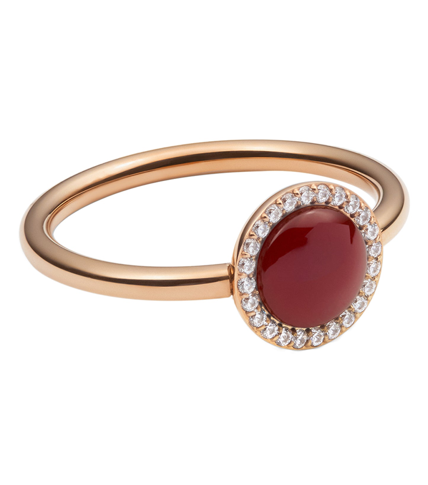 Semi Precious Ring Red Aga