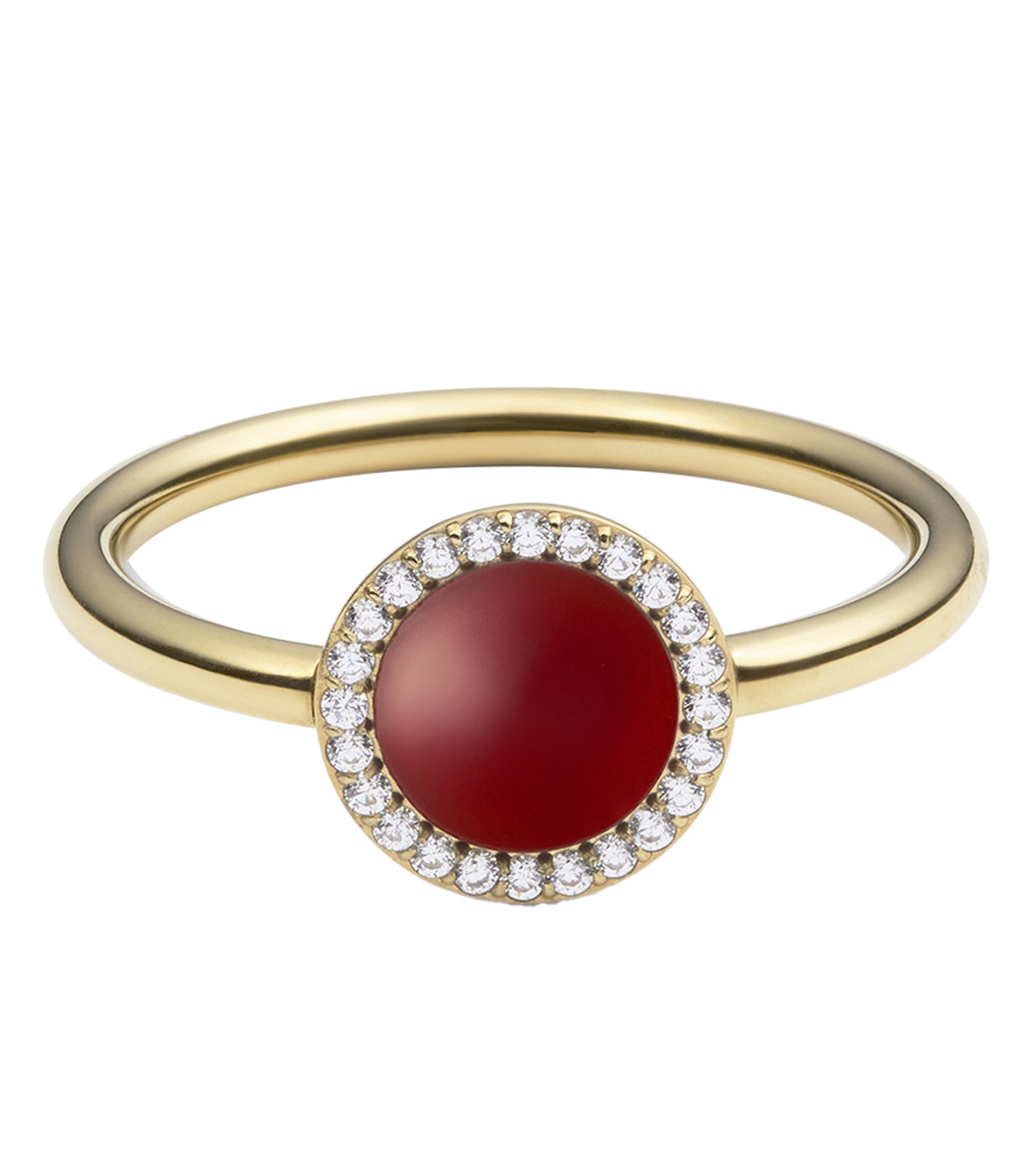 Semi Precious Ring Red Aga