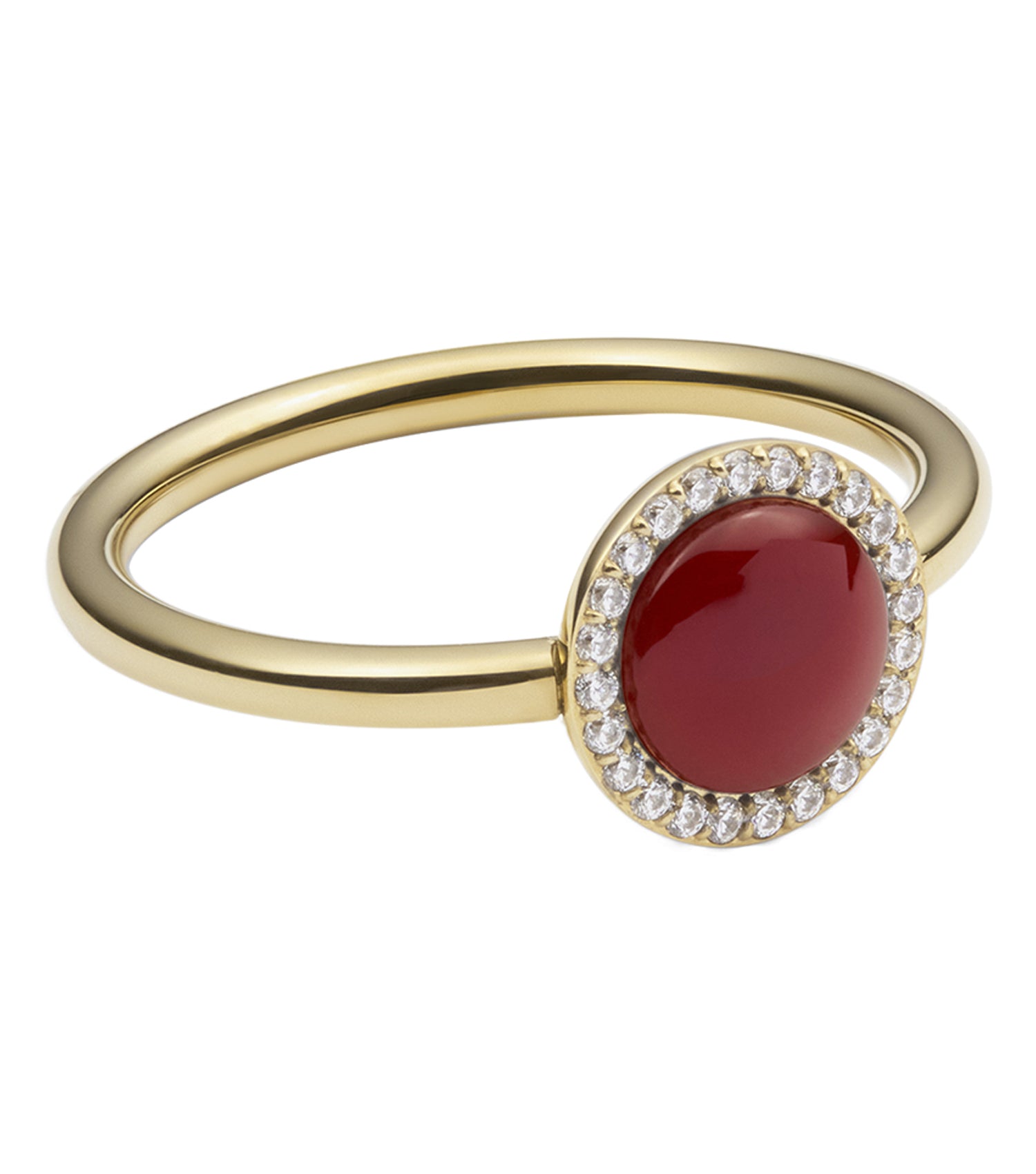 Semi Precious Ring Red Aga