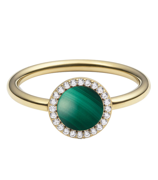 Audrey Ring Malachite Gold