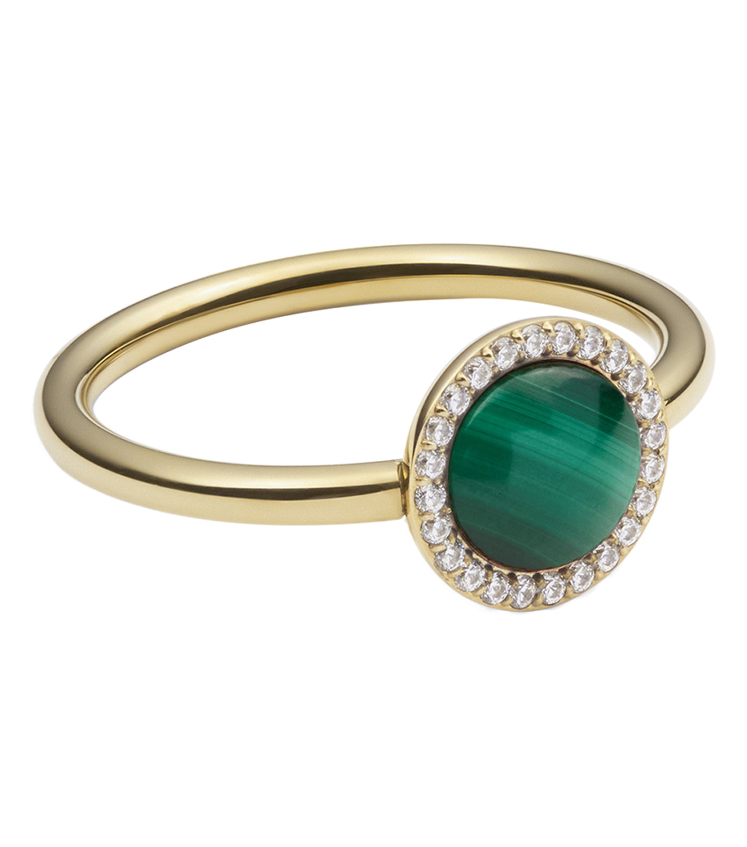 Audrey Ring Malachite Gold