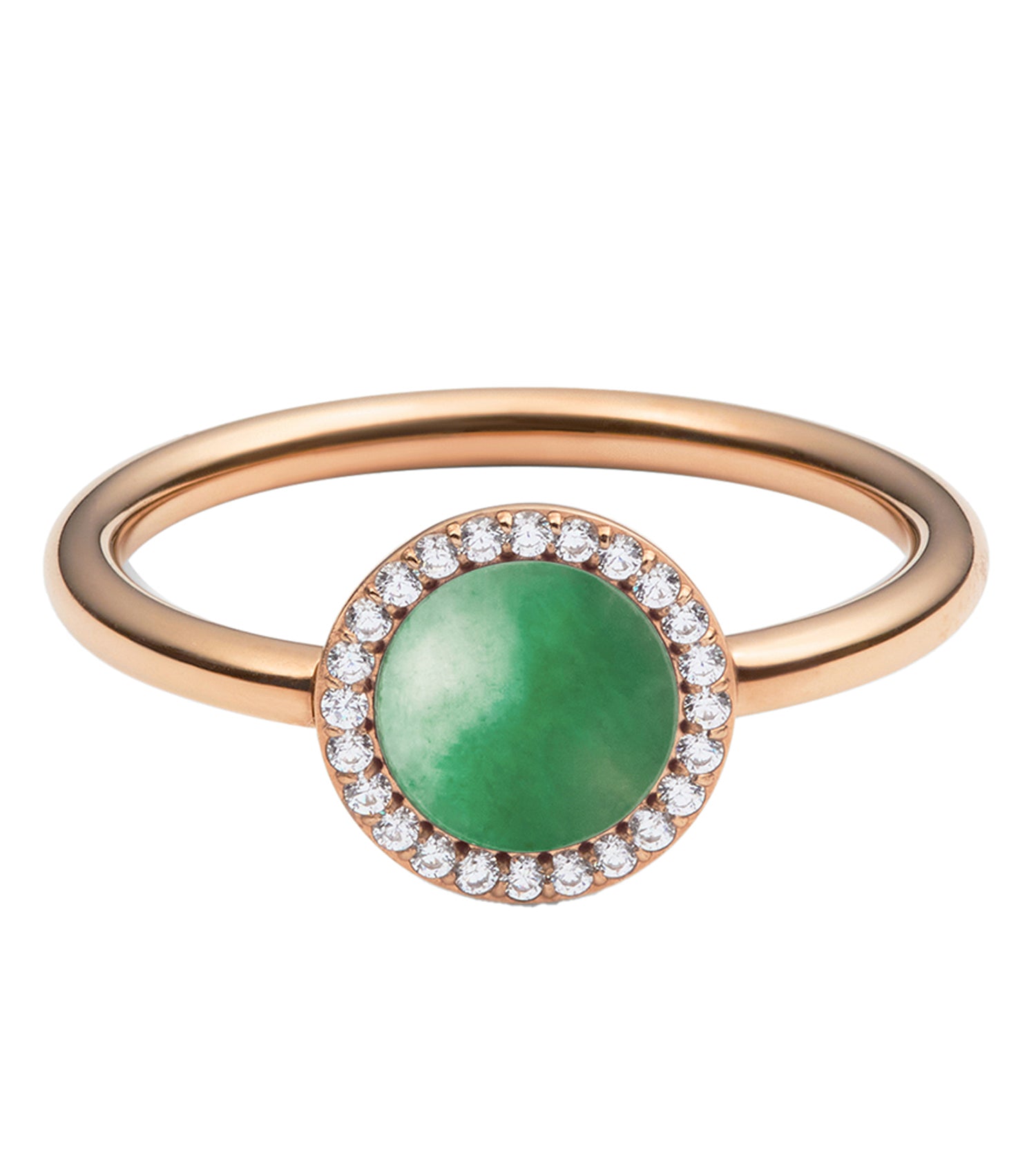 Audrey Ring Jade Rose Gold