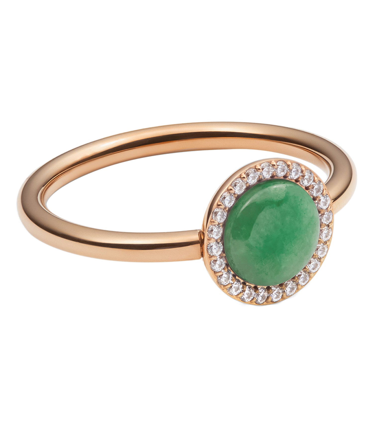Audrey Ring Jade Rose Gold