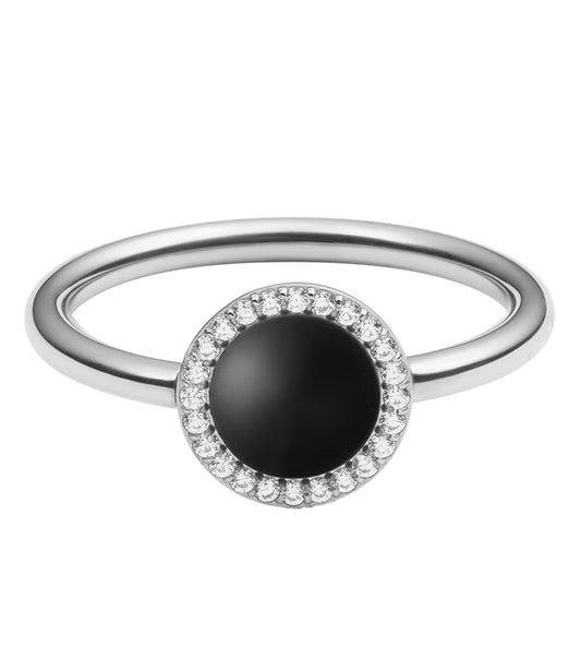 Audrey Ring Black Agathe Silver