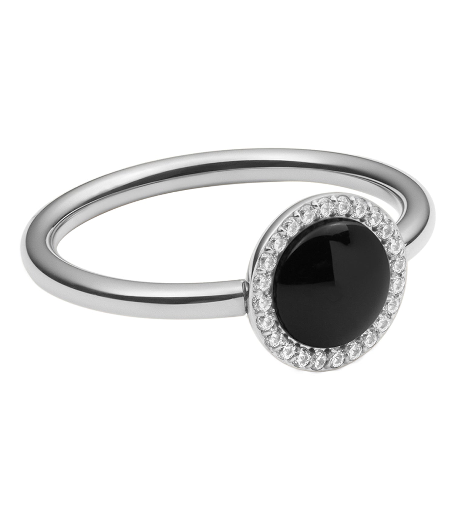 Audrey Ring Black Agathe Silver