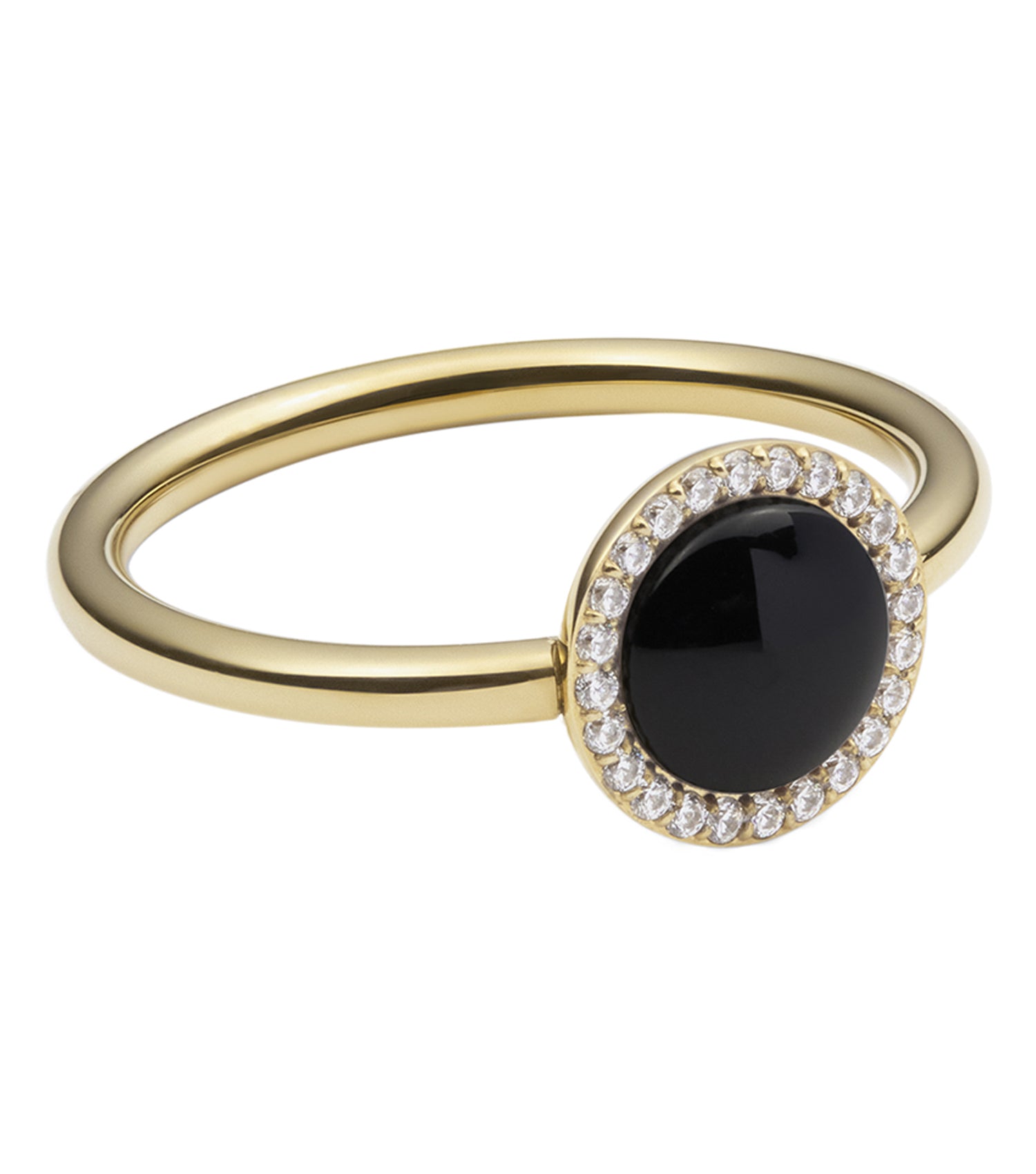 Audrey Ring Black Agathe Gold