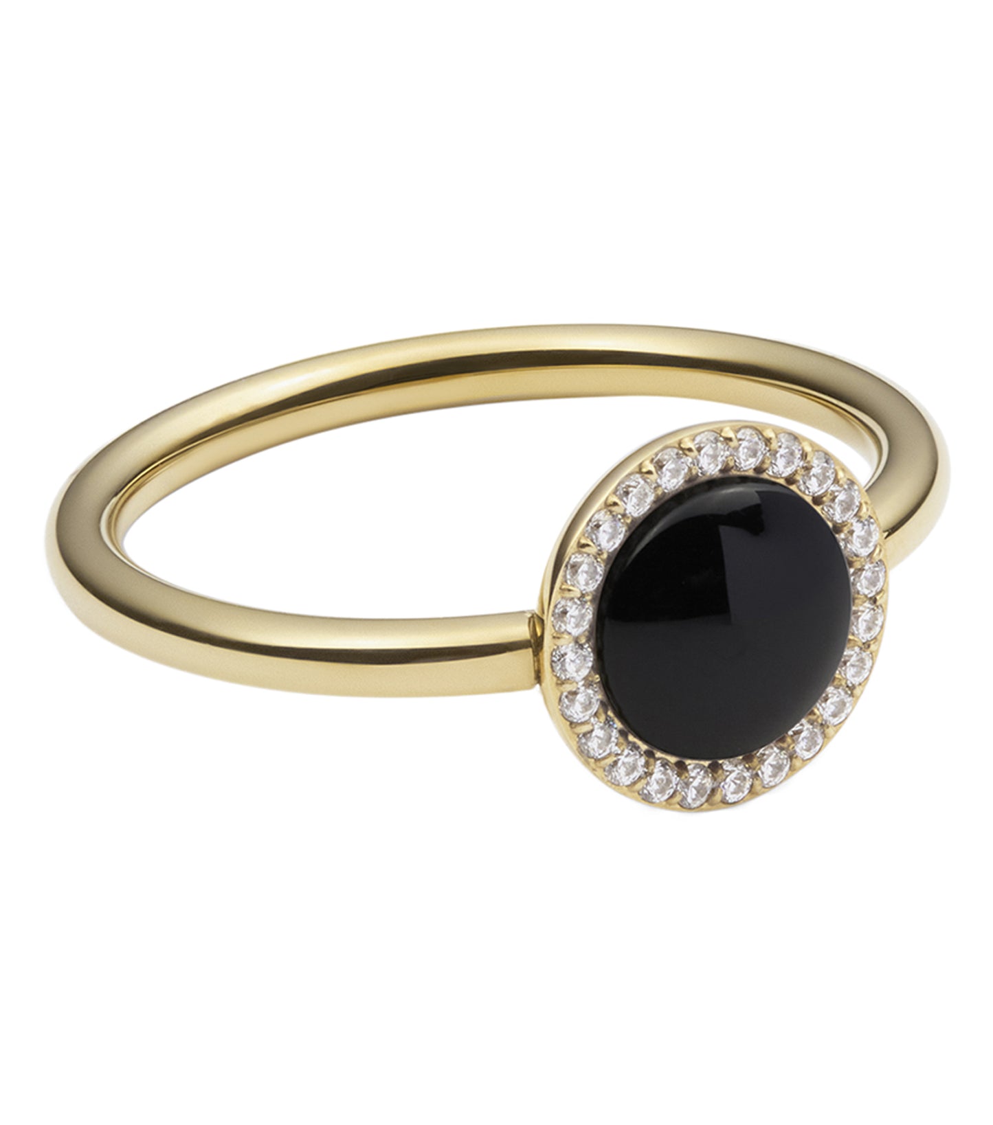 Audrey Ring Black Agathe Gold