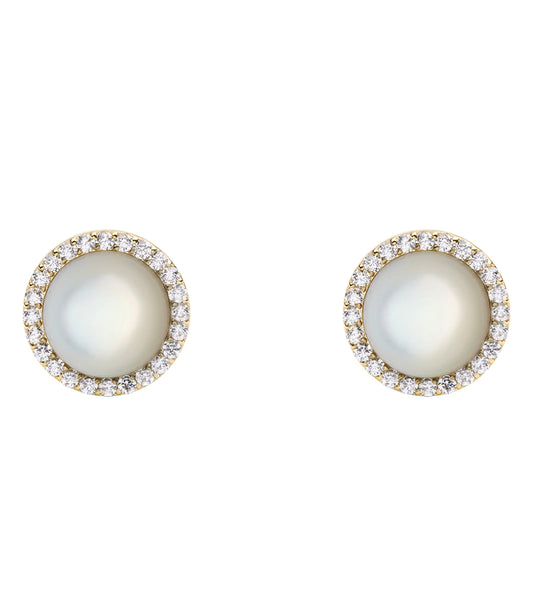 Audrey Earrings Mother of Pearl Gold