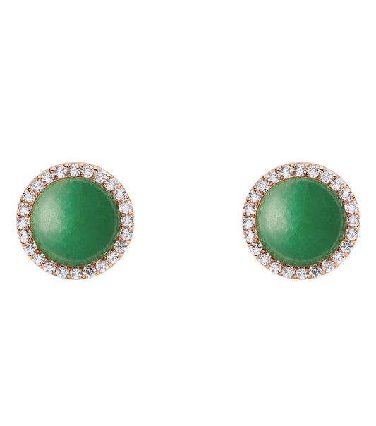 Audrey Earrings Jade Rose Gold