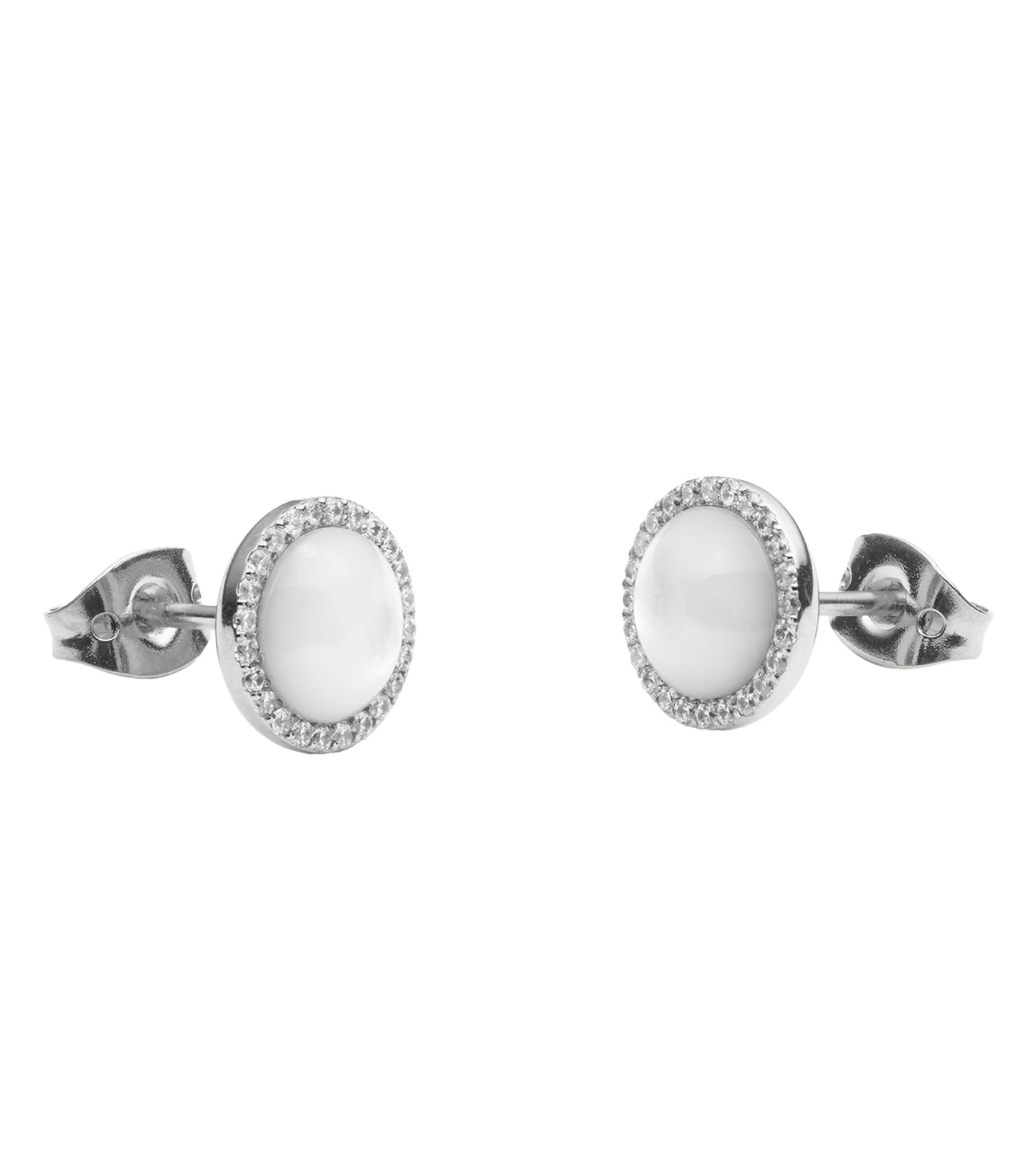 Audrey Earrings Mother of Pearl Silver