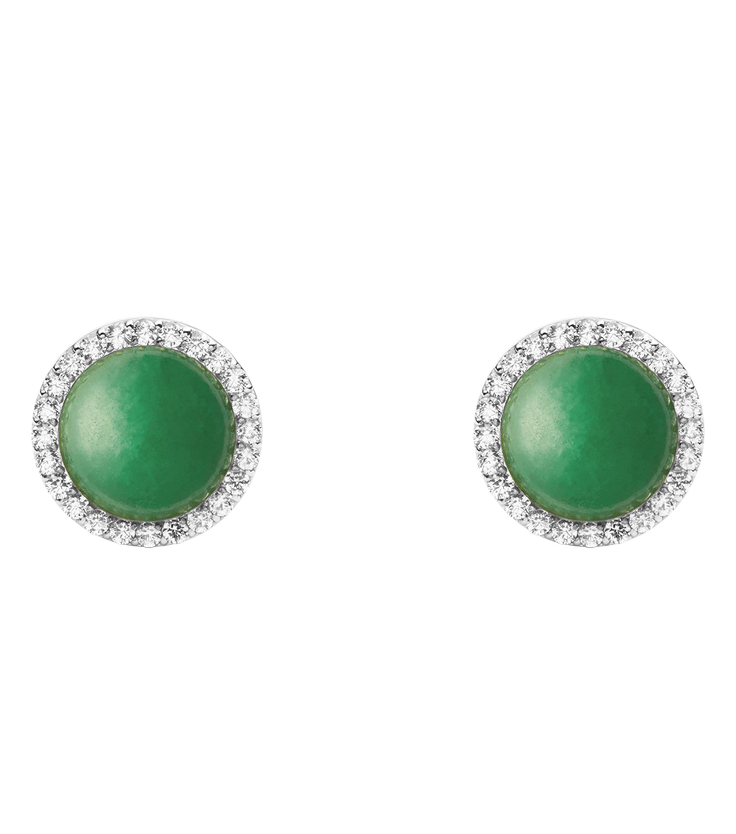 Audrey Earrings Jade Silver
