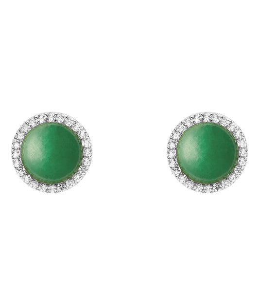 Audrey Earrings Jade Silver