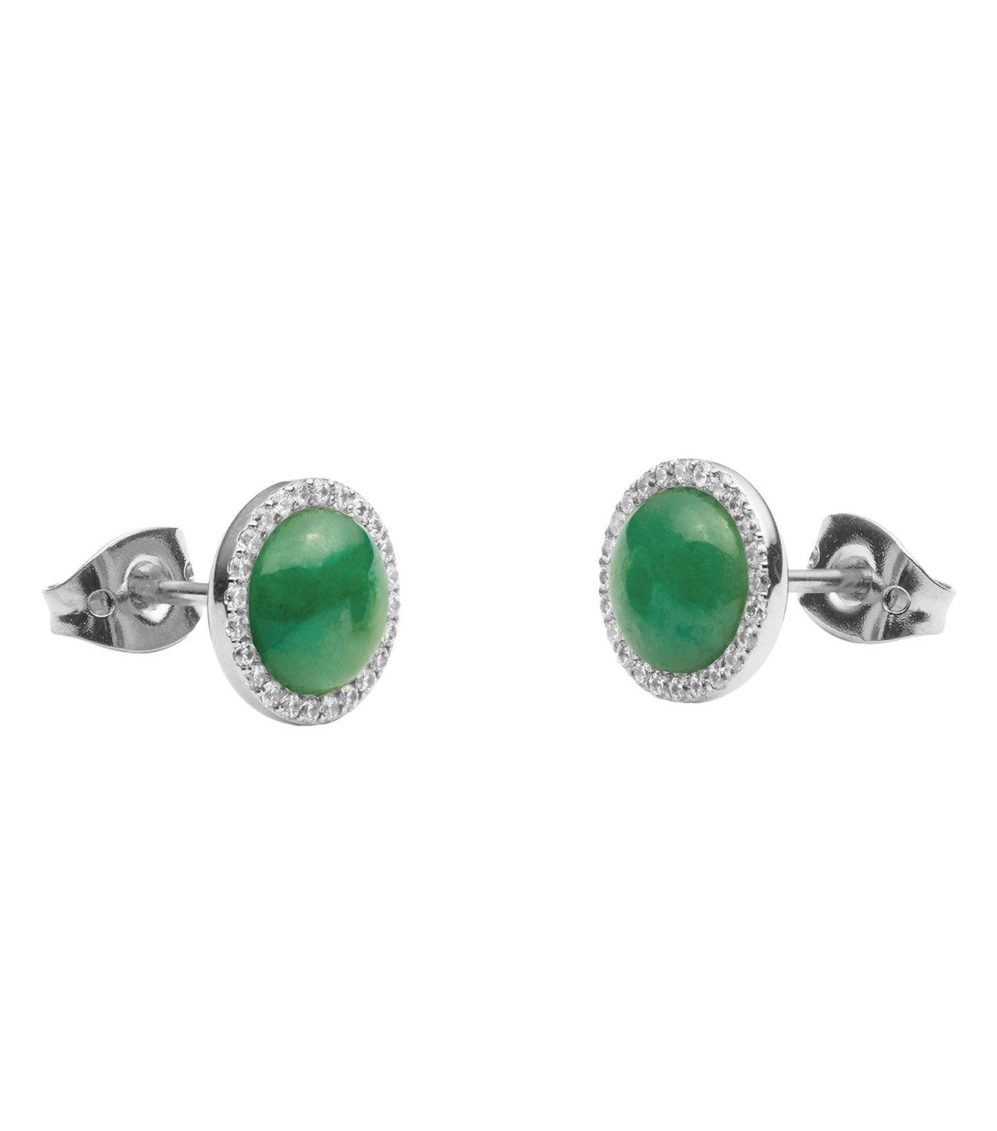 Audrey Earrings Jade Silver