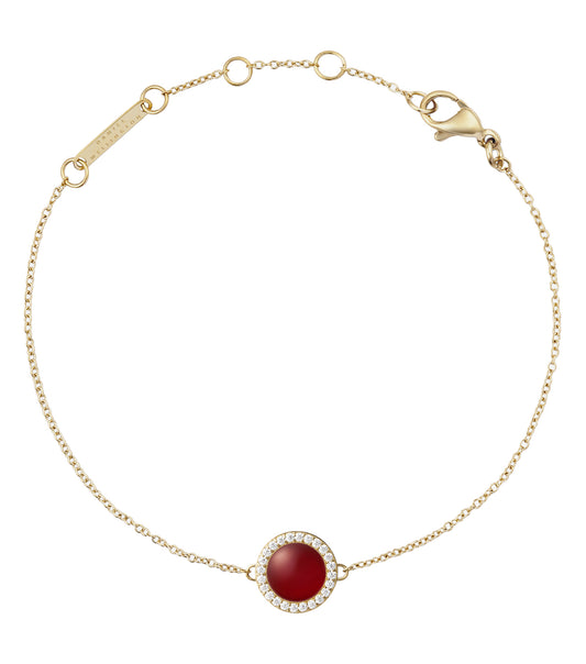Audrey Bracelet Red Agathe Gold