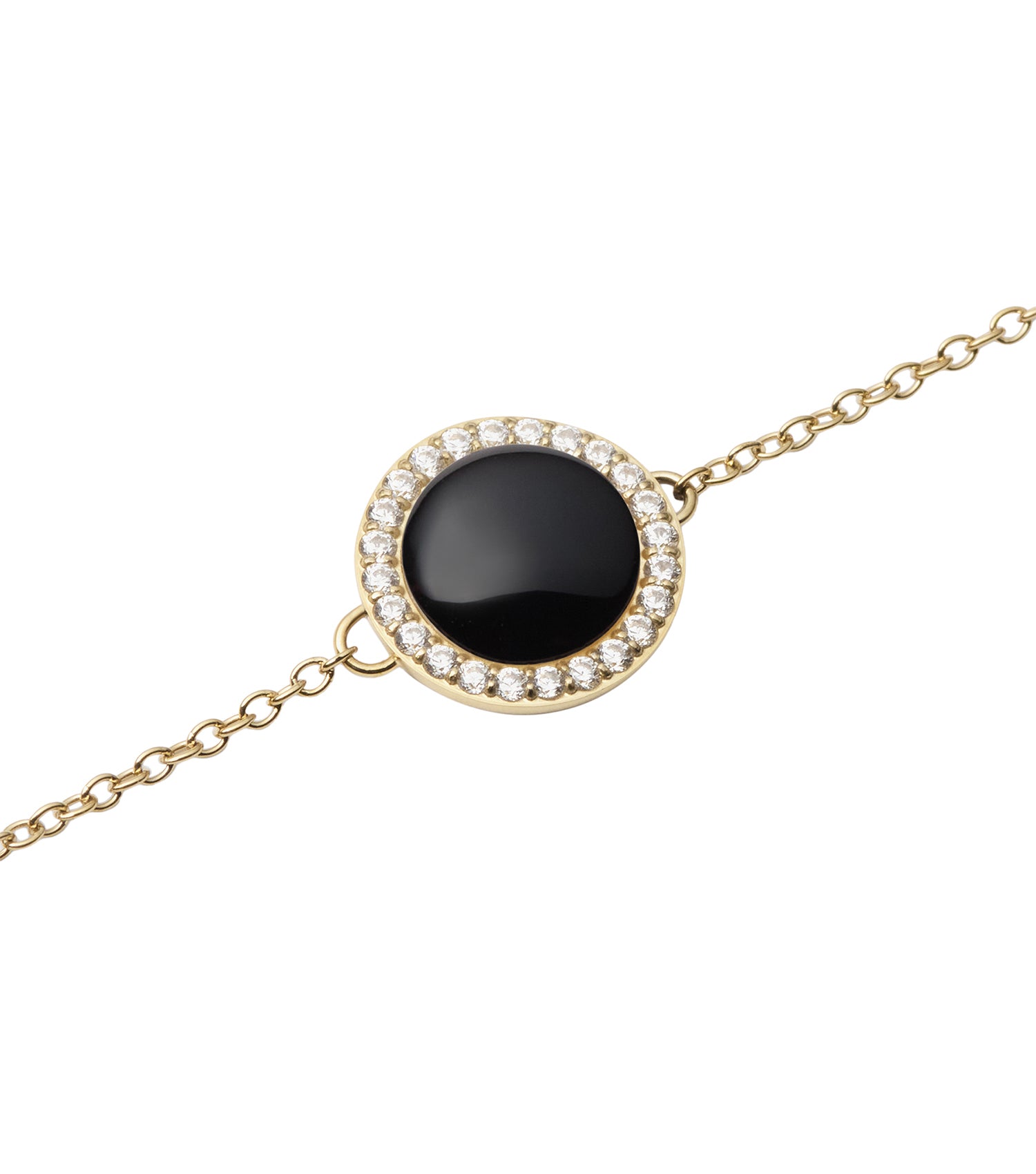 Audrey Bracelet Black Agathe Gold