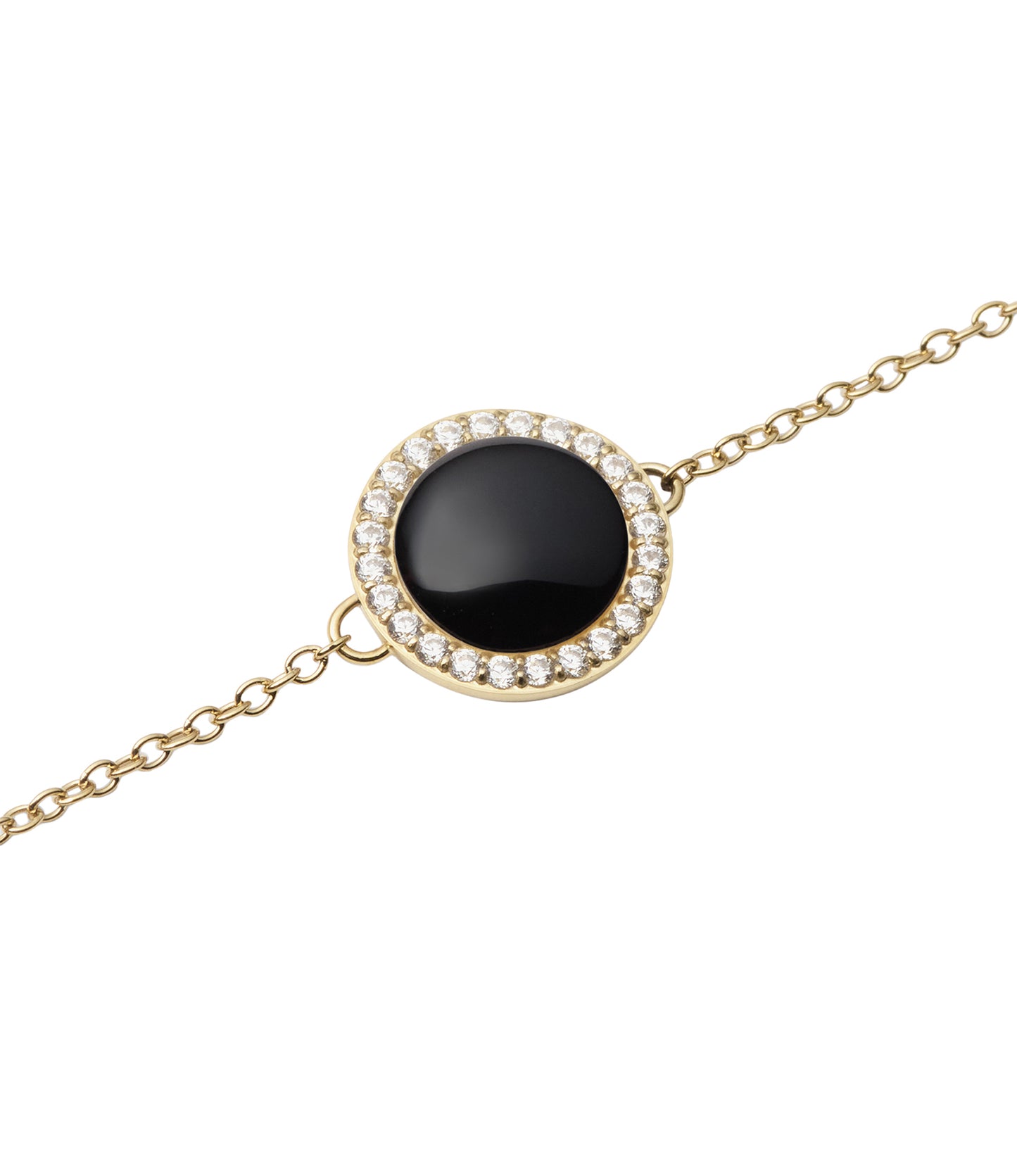 Audrey Bracelet Black Agathe Gold