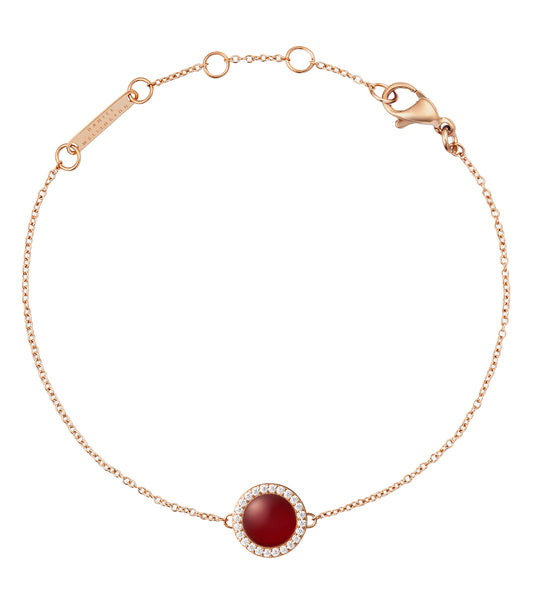 Audrey Bracelet  Red Agathe Rose Gold