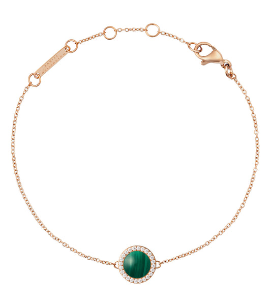 Audrey Bracelet Malachite Rose Gold