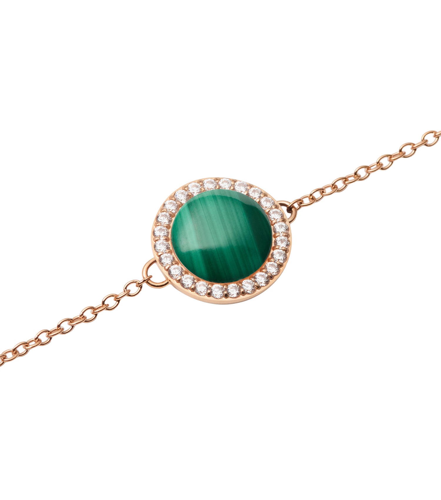 Audrey Bracelet Malachite Rose Gold