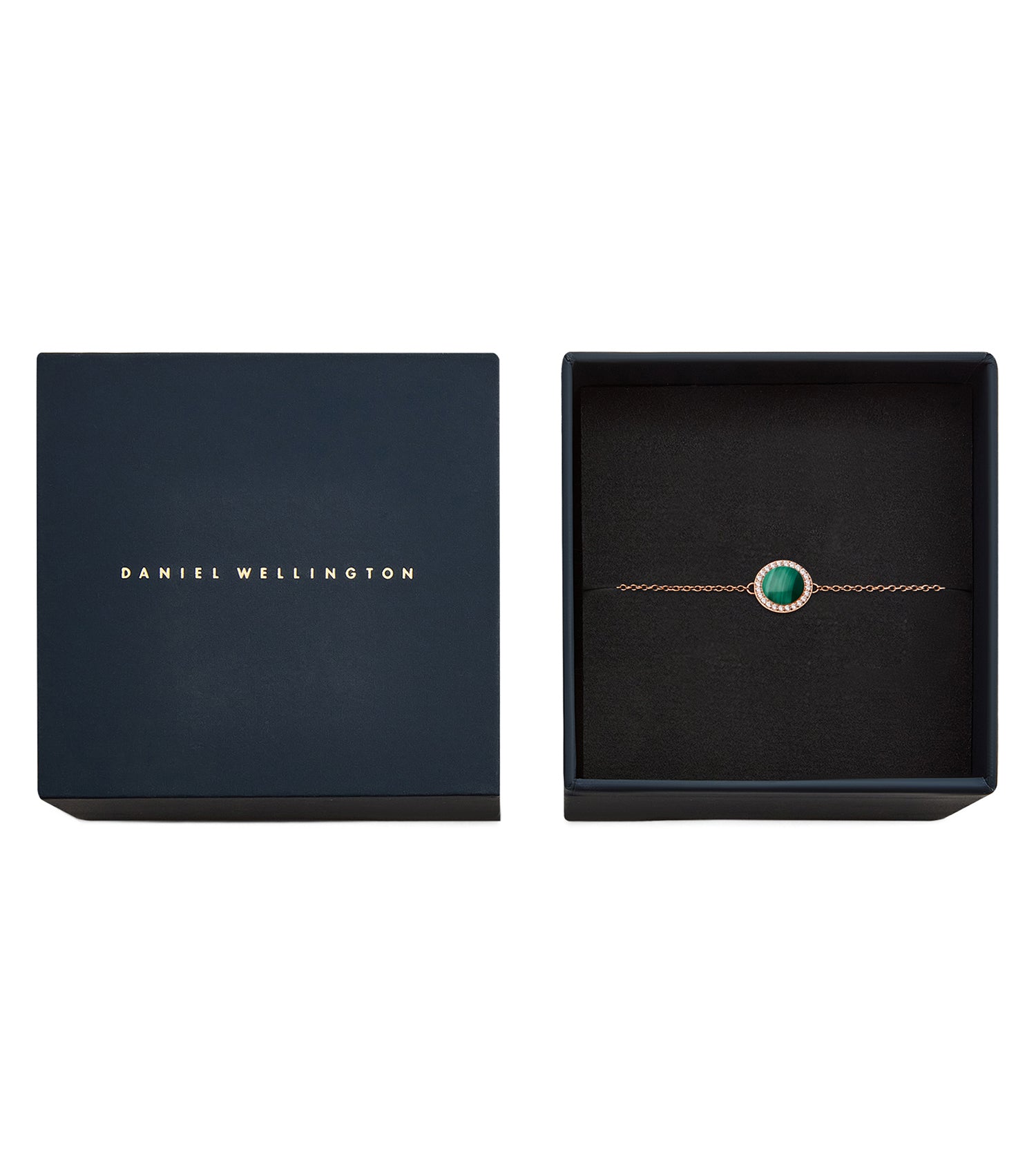 Audrey Bracelet Malachite Rose Gold
