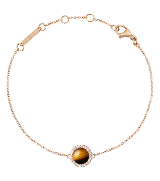 Audrey Bracelet Tiger Eye Rose Gold