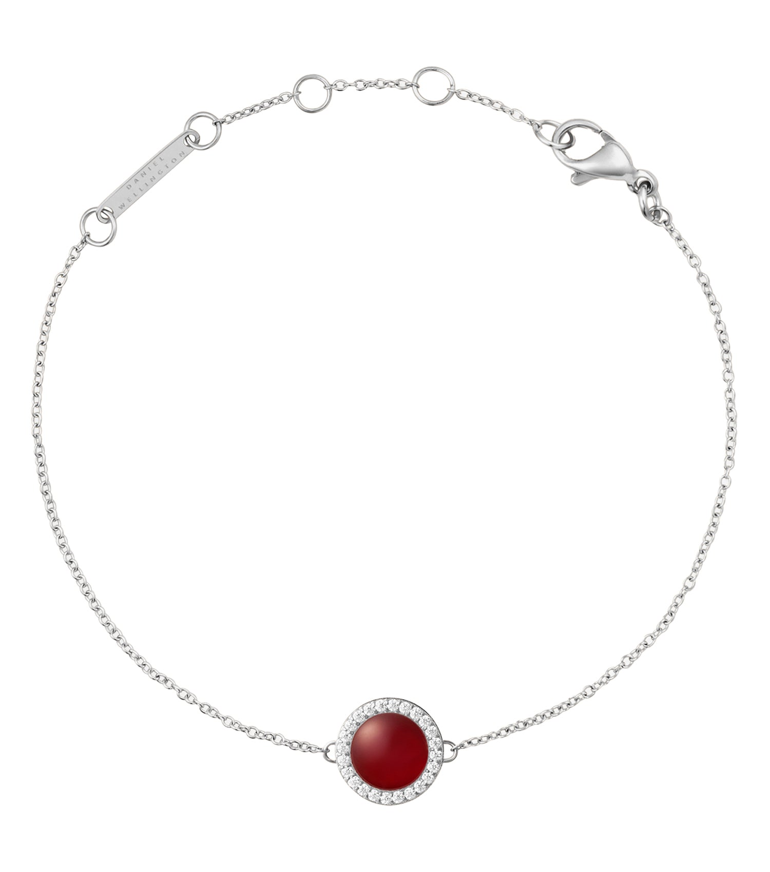 Audrey Bracelet  Red Agathe Silver