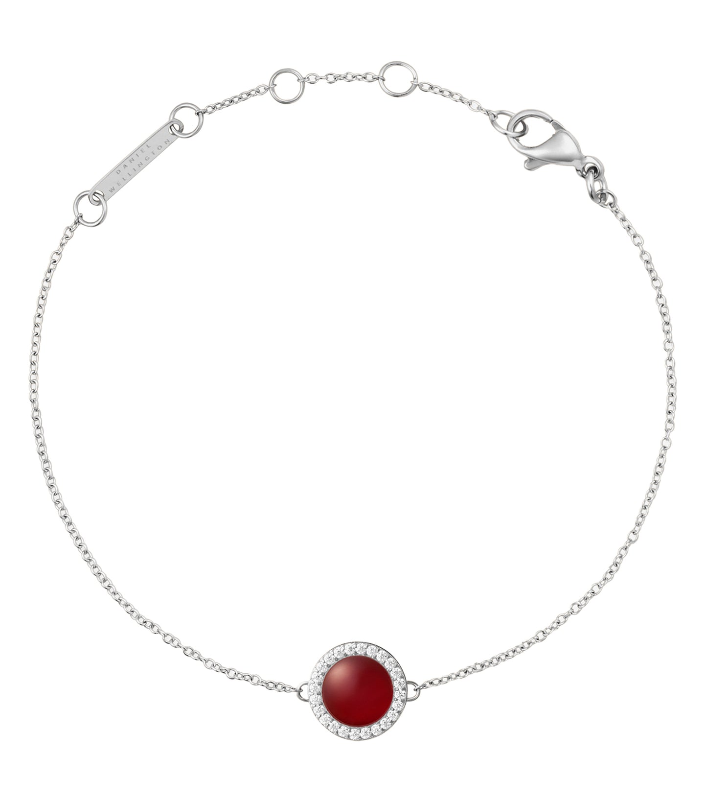 Audrey Bracelet  Red Agathe Silver
