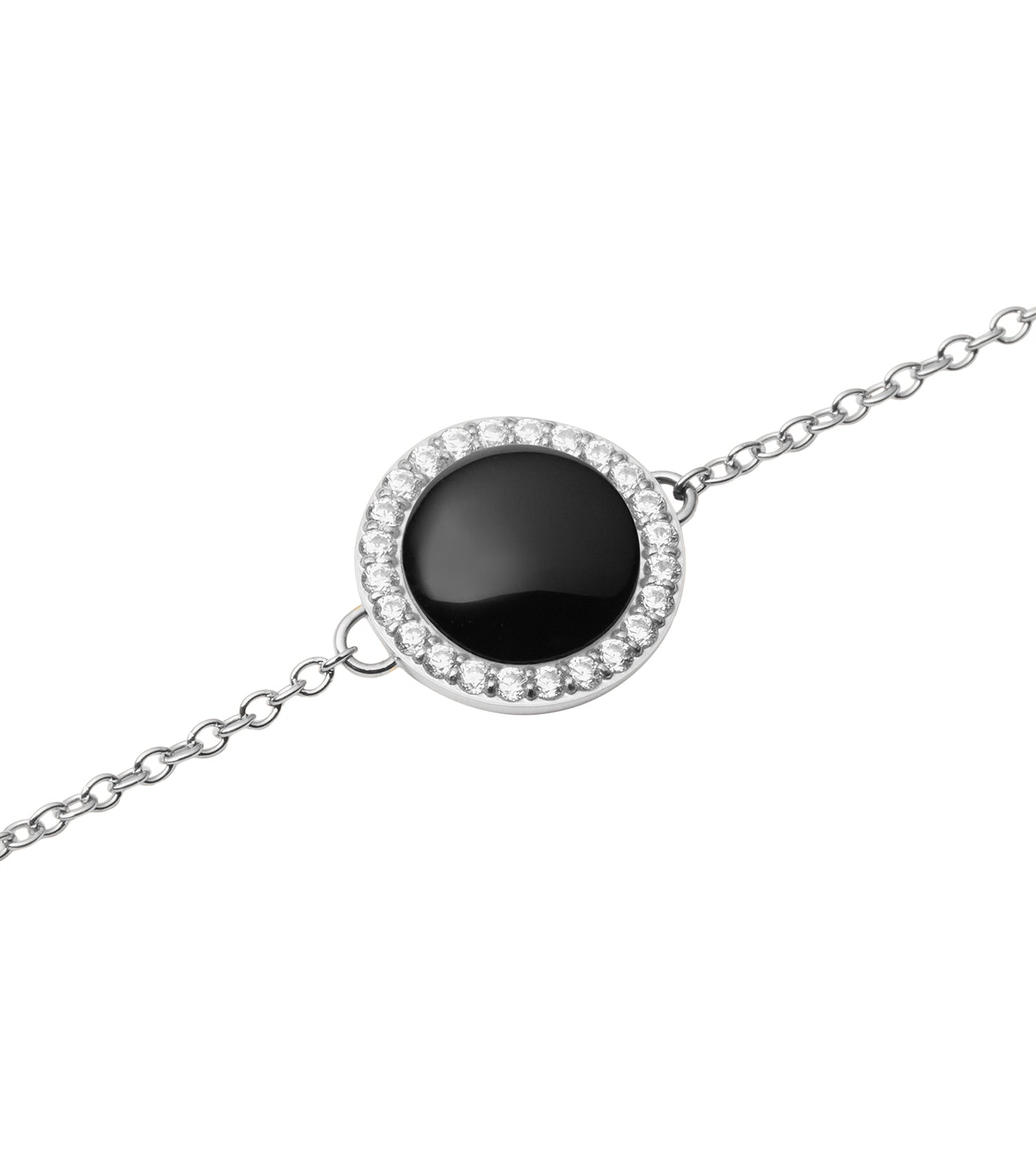 Audrey Bracelet Black Agathe Silver
