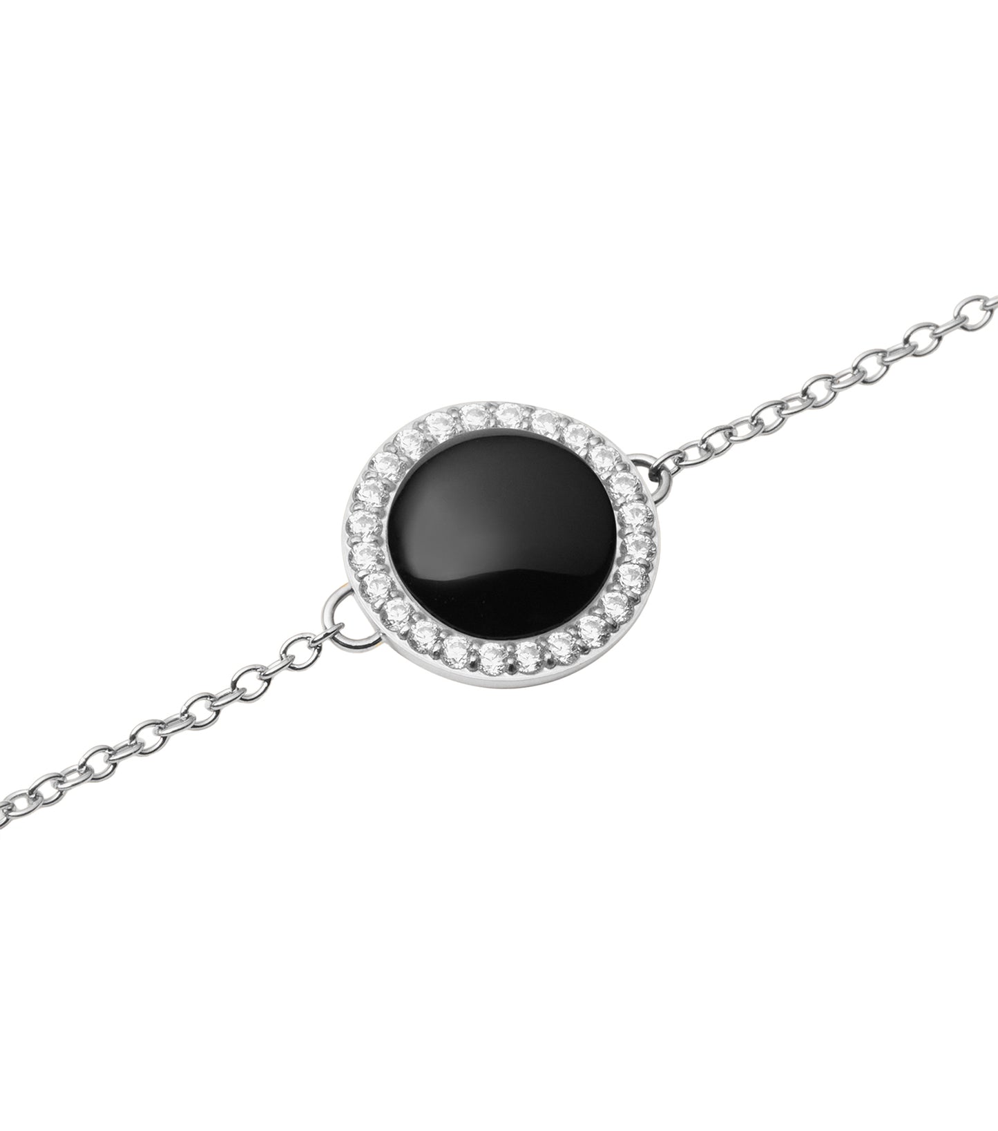 Audrey Bracelet Black Agathe Silver