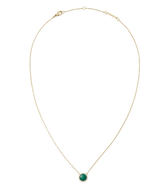 Audrey Necklace Malachite Gold