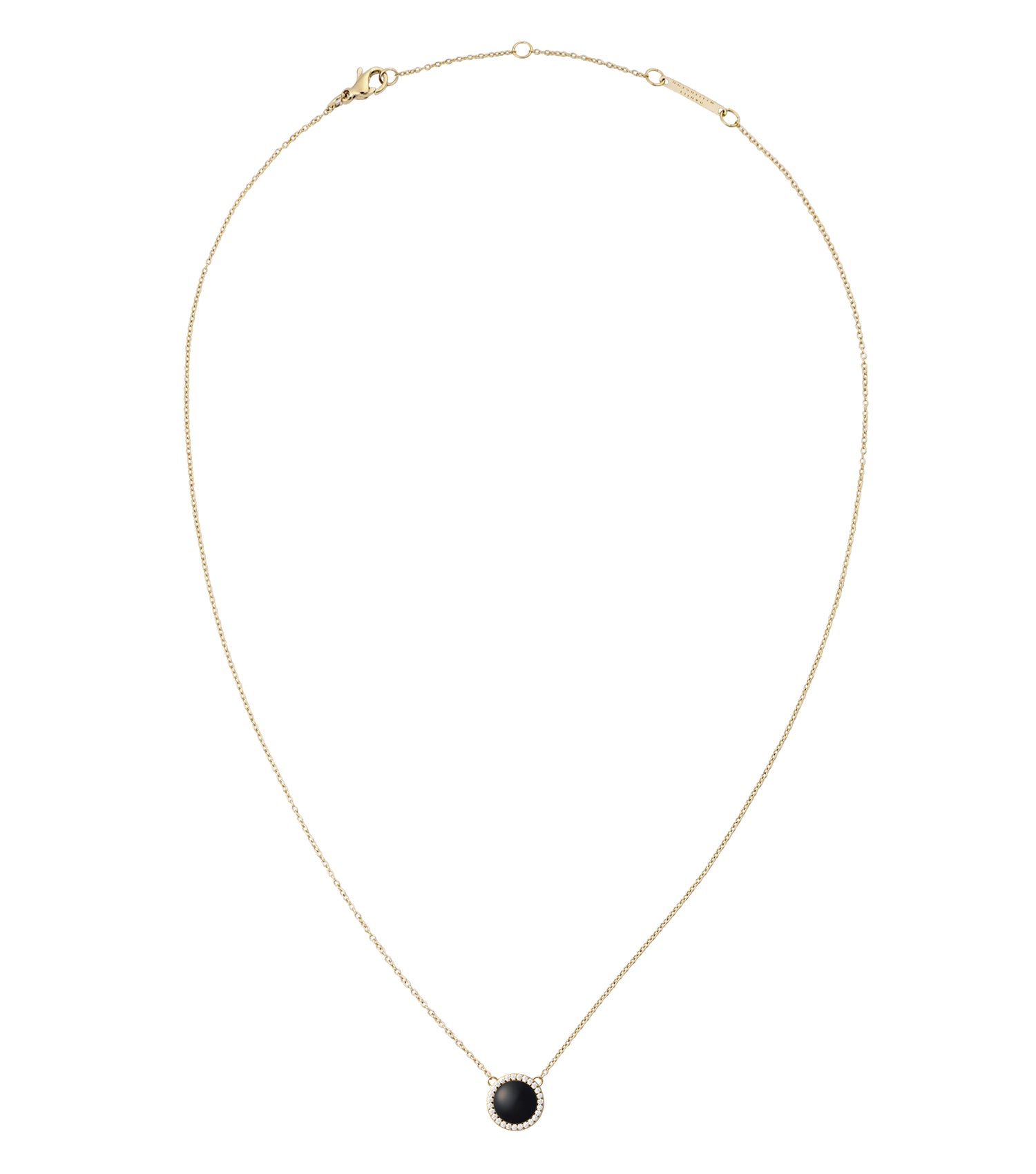 Audrey Necklace Black Agathe Gold