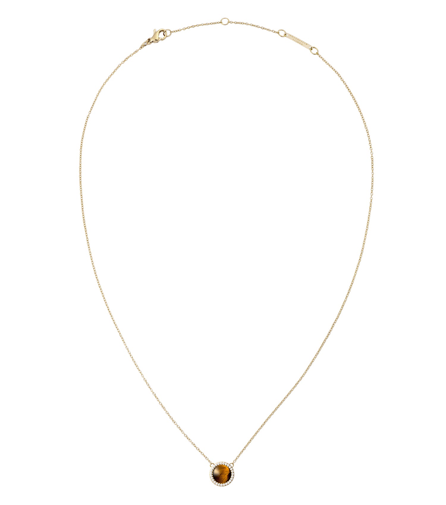 Audrey Necklace Tiger Eye Gold