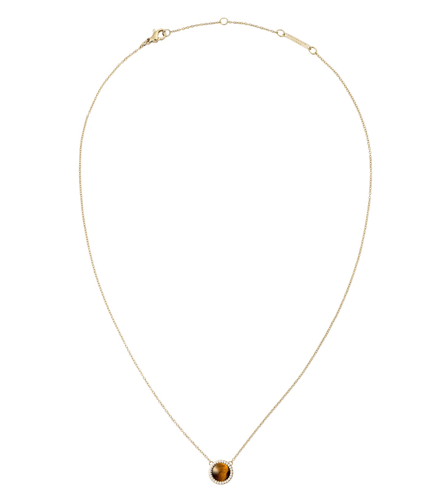 Audrey Necklace Tiger Eye Gold