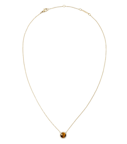 Audrey Necklace Tiger Eye Gold