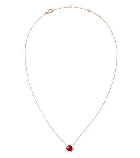 Audrey Necklace  Red Agathe Rose Gold