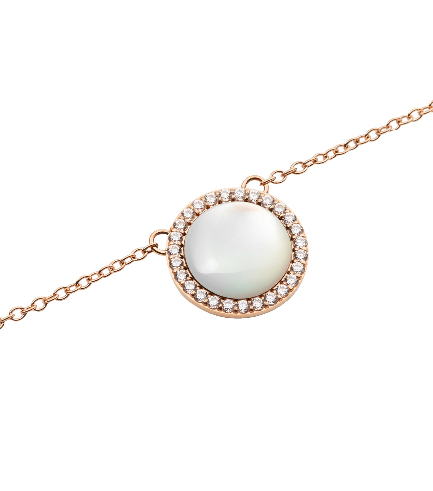 Audrey Necklace Mother of Pearl Rose Gold