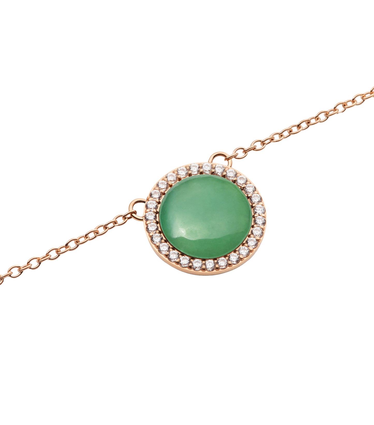 Audrey Necklace Jade Rose Gold