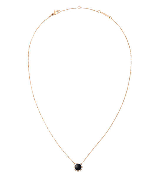 Audrey Necklace Black Agathe Rose Gold