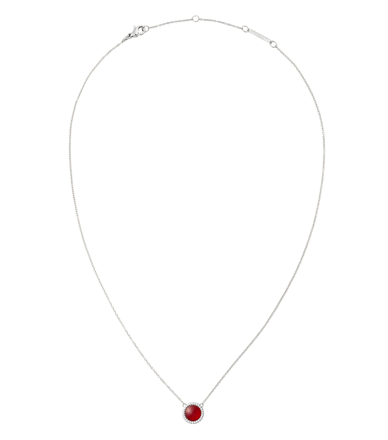 Audrey Necklace Red Agathe Silver