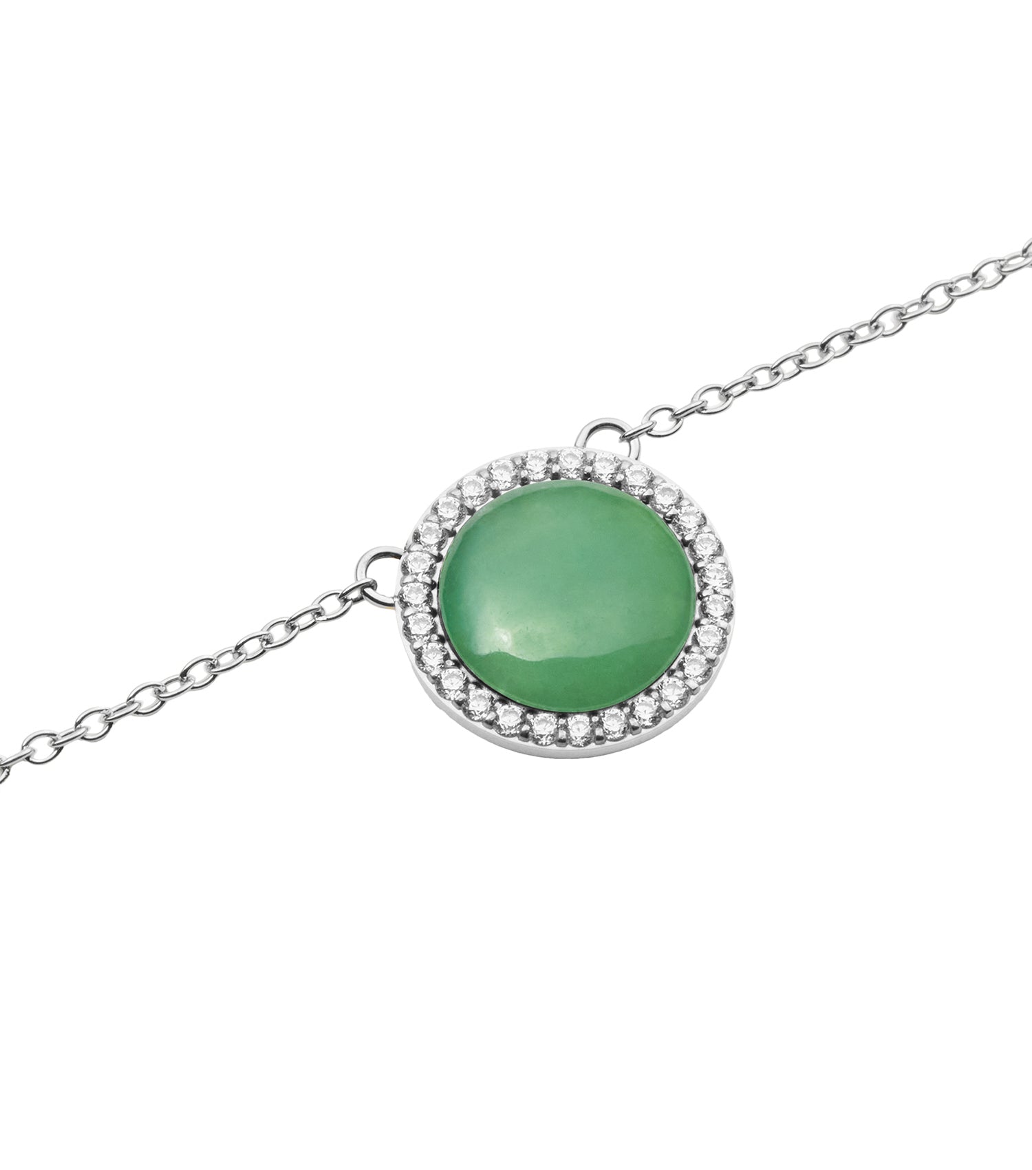 Audrey Necklace Jade Silver