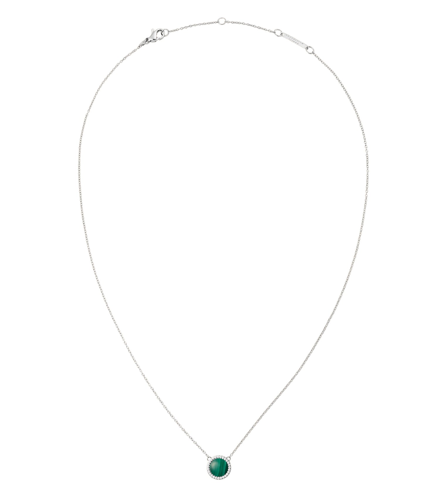 Audrey Necklace Malachite Silver