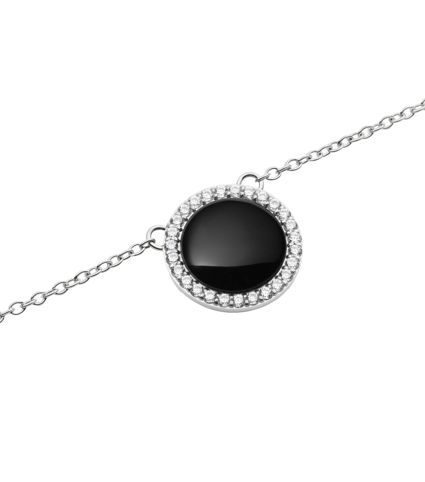 Audrey Necklace Black Agathe Silver