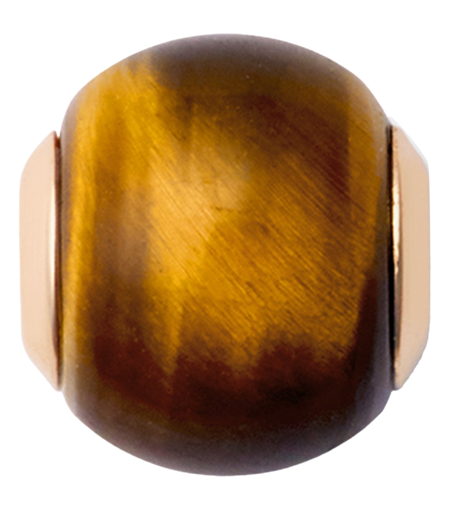 Tiger-eye Orb  Rose Gold charm