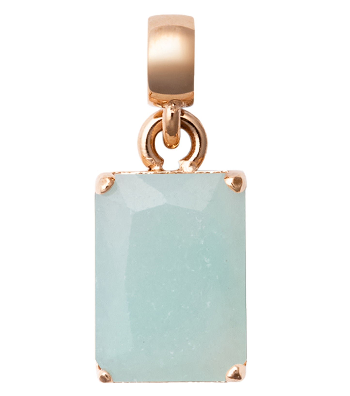 Amazonite Octagon Rose Gold Charm