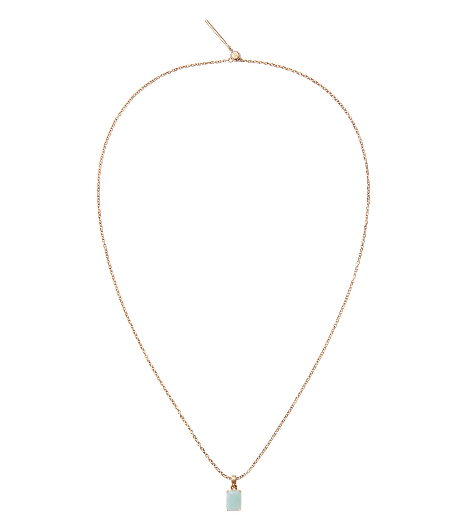 Amazonite Octagon Rose Gold Charm