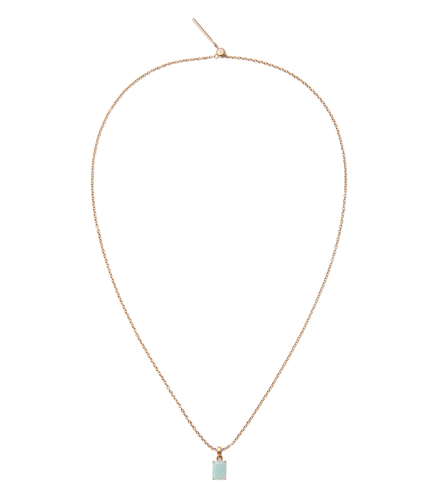Amazonite Octagon Rose Gold Charm